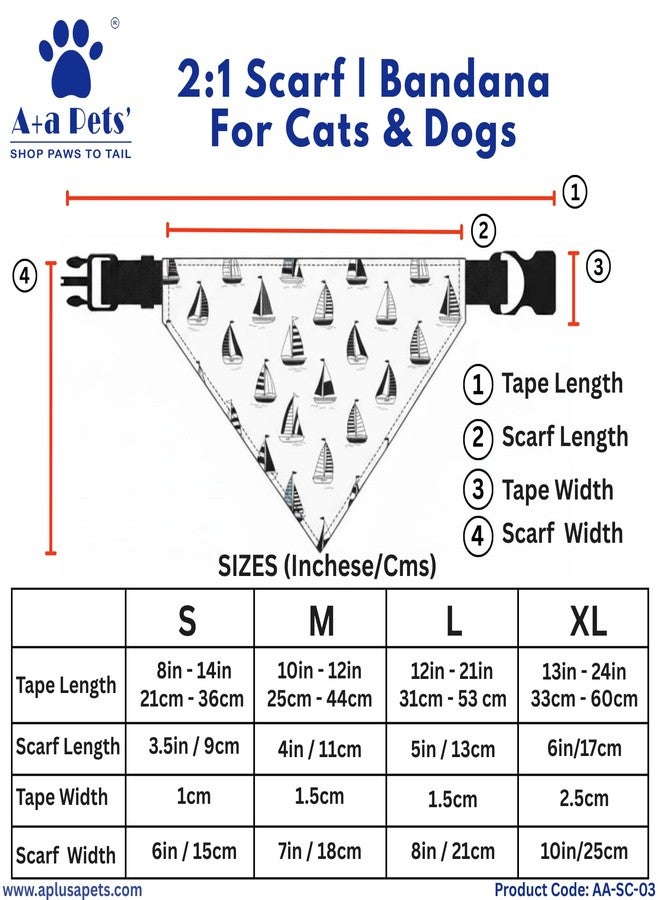 A+a Pets وشاح قطني 2 في 1 من A+a للحيوانات الأليفة للكلاب والقطط | مريلة على شكل طوق باندانا لجميع الأعمار | مريح وقابل للتعديل مع حلقة على شكل حرف D لبطاقة الاسم | أوشحة ساتان ناعمة فاخرة (صغير، أزرق عظمي) - Image 5